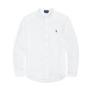 Casual Wit Langarm Gebreid Shirt Polo Ralph Lauren , White , Heren