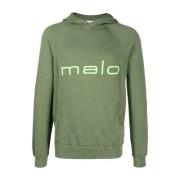 Casual Multicolor Katoenen Sweater Hoodie Malo , Green , Heren