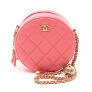 Pre-owned Leather chanel-bags Chanel Vintage , Pink , Dames