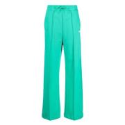 Casual Groene Katoenen Activewear Broek Msgm , Green , Dames