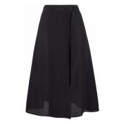 Zijde Wol Zwarte Rok Joseph , Black , Dames