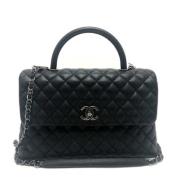 Pre-owned Leather chanel-bags Chanel Vintage , Black , Dames