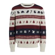 Kerst Sneeuwbal Trui Jack & Jones , Multicolor , Heren