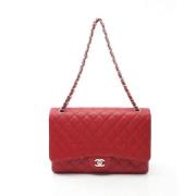 Pre-owned Leather chanel-bags Chanel Vintage , Red , Dames