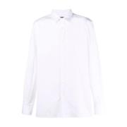 Witte Katoenen Overhemd Lange Mouwen Balmain , White , Heren