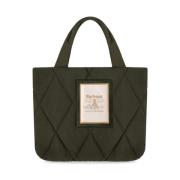 Gewatteerde Mini Olijfgroene Winkel Tas Barbour , Green , Dames