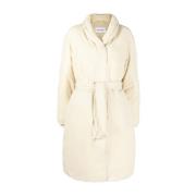 Beige Dons Wrap Pufferjas Calvin Klein , Beige , Dames