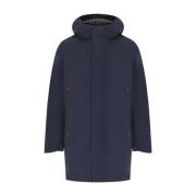 Donkerblauwe Waterdichte Parka Jas Krakatau , Blue , Heren