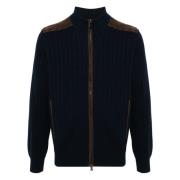 Blauwe Zip Cardigan Casual Stijl Paul & Shark , Blue , Heren