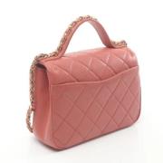 Pre-owned Leather chanel-bags Chanel Vintage , Pink , Dames