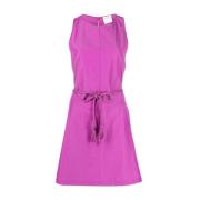 Roze Gekreukte Taffetas Midi Jurk Forte Forte , Pink , Dames