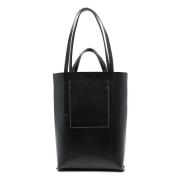 Casual Zwarte Leren Tote Bag Rick Owens , Black , Dames