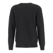 Zwarte Wol Crew Neck Sweater Howlin' , Black , Heren