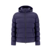 Blauwe Nylon Donsjas Herno , Blue , Heren