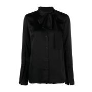 Elegante Zwarte Blouse met Strikjes Simkhai , Black , Dames