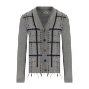 Geruite wol-kasjmier vest Bob , Gray , Heren