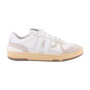 Witte Leren en Nylon Sneakers voor Heren Lanvin , White , Heren