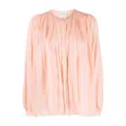 Bohemian Roze Lange Mouwen Shirt Forte Forte , Pink , Dames