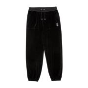 Zwarte Velours Manchet Trainingsbroek Juicy Couture , Black , Heren