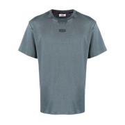 Zwart Logo Tee Casual Stijl Gcds , Blue , Heren