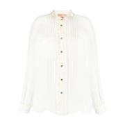 Casual Beige Button Down Blouse Michael Kors , Beige , Dames