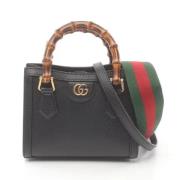 Pre-owned Leather totes Gucci Vintage , Black , Dames