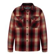 Geruit overshirt met knoopsluiting Schott NYC , Red , Heren