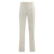 Katoenen Chino Broek met Achterzakken Ermenegildo Zegna , Beige , Here...