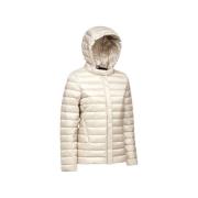 Ademende Polyester Jas Jaysen Geox , Beige , Dames