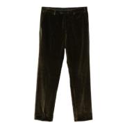 Groene Velours Katoenmix Broek Brioni , Green , Heren