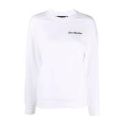 Casual Wit Katoenen Sweatshirt met Lange Mouwen Love Moschino , White ...