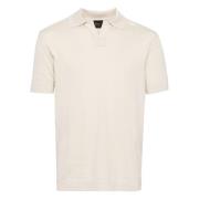 Casual korte mouw polo shirt zwart Brioni , Beige , Heren