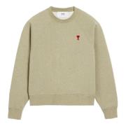 Casual Beige Katoenen Sweatshirt Ami Paris , Beige , Dames