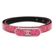 Pre-owned Fabric belts Chanel Vintage , Pink , Dames