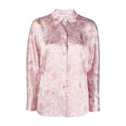 Sculpted Dahlia Lange Mouw Shirt Roze Vince , Pink , Dames