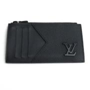 Pre-owned Leather wallets Louis Vuitton Vintage , Black , Heren