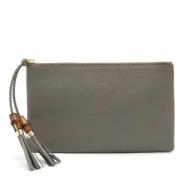 Pre-owned Leather clutches Gucci Vintage , Gray , Dames