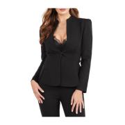 Zwarte Elegante Blazer met V-hals Guess , Black , Dames