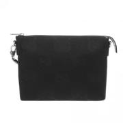 Pre-owned Canvas clutches Gucci Vintage , Black , Dames