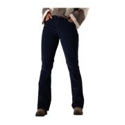 Donkerblauwe Flared Corduroy Jeans Lee , Blue , Dames