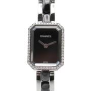 Pre-owned Stainless Steel watches Chanel Vintage , Black , Dames