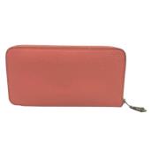 Pre-owned Leather wallets Hermès Vintage , Pink , Dames