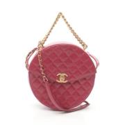 Pre-owned Leather chanel-bags Chanel Vintage , Pink , Dames