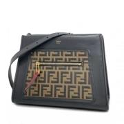 Pre-owned Leather handbags Fendi Vintage , Black , Dames