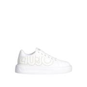 Witte Strass Logo Sneakers Liu Jo , White , Dames