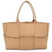 Pre-owned Leather shoulder-bags Bottega Veneta Vintage , Beige , Dames