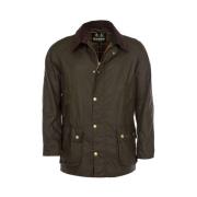 Casual-Sporty Gecoate Katoenen Jas Groen Barbour , Green , Heren