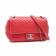 Pre-owned Leather chanel-bags Chanel Vintage , Red , Dames