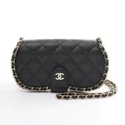 Pre-owned Leather crossbody-bags Chanel Vintage , Black , Dames