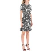 Bloemen zijden mini-jurk iconische stijl Stella McCartney , Black , Da...